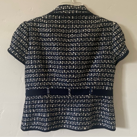 🆕 Deep Navy & White Tweed Skirt Suit - Nanette Lepore - Picture 12 of 16